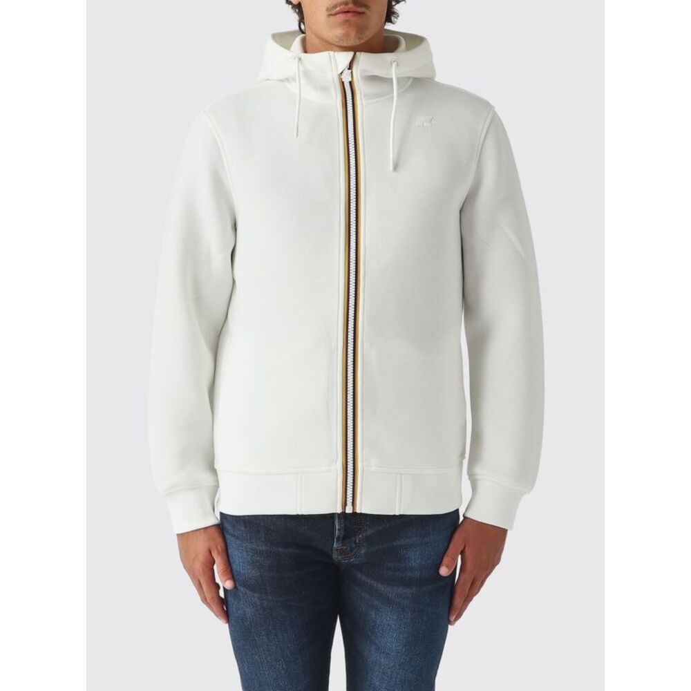 K-Way Men K-Way Men's Zip-Up Hoodie In Stretch Technical Fabric